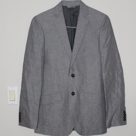 Grey speck linen blend blazer - 34 - Picture 1 of 6
